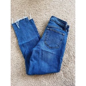 High waisted ankle jeans